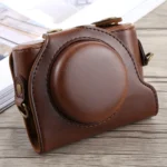 Full Body Camera PU Leather Case Bag with Strap for Sony DSC-HX90 - Image 2