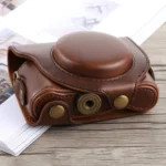 Full Body Camera PU Leather Case Bag with Strap for Sony DSC-HX90 - Image 3