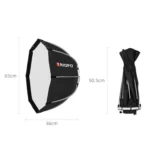 TRIOPO K65 65cm Speedlite Flash Octagon Parabolic Softbox Bowens Mount Diffuser for Speedlite - Image 4