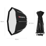 TRIOPO K90 90cm Speedlite Flash Octagon Parabolic Softbox Bowens Mount Diffuser for Speedlite - Image 4