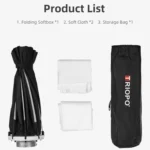 TRIOPO K90 90cm Speedlite Flash Octagon Parabolic Softbox Bowens Mount Diffuser for Speedlite - Image 5