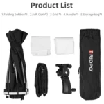 TRIOPO KS55 55cm Speedlite Flash Octagon Parabolic Softbox Diffuser with Bracket Mount Handle - Image 6