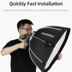 TRIOPO KS55 55cm Speedlite Flash Octagon Parabolic Softbox Diffuser with Bracket Mount Handle - Image 10