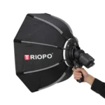 TRIOPO KS90 90cm Dome Speedlite Flash Octagon Parabolic Softbox Diffuser with Bracket Mount Handle for Speedlite - Image 2