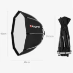 TRIOPO KS90 90cm Dome Speedlite Flash Octagon Parabolic Softbox Diffuser with Bracket Mount Handle for Speedlite - Image 5