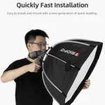 TRIOPO KX65 65cm Dome Speedlite Flash Octagon Parabolic Softbox Diffuser for Speedlite - Image 8