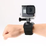 GP278 3 in 1 Hand Wrist Arm Leg Straps 360-degree Rotation Mount for GoPro, Insta360, DJI and Other Action Cameras(Black)