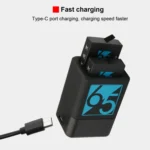Dual Batteries Charger with USB-C / Type-C Cable for GoPro HERO6 /5 - Image 8