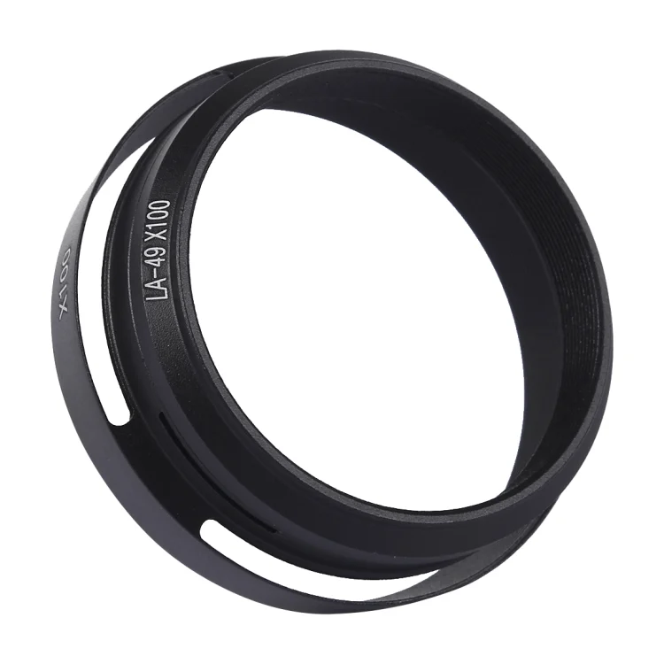 DCA5692B_2.webp 49mm Metal Vented Lens Hood for Fujifilm X100 - Image 3