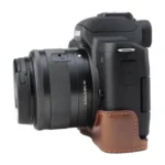 1/4 inch Thread PU Leather Camera Half Case Base for Canon EOS M50 / M50 Mark II - Image 4