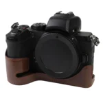 1/4 inch Thread PU Leather Camera Half Case Base for Nikon Z50 - Image 2