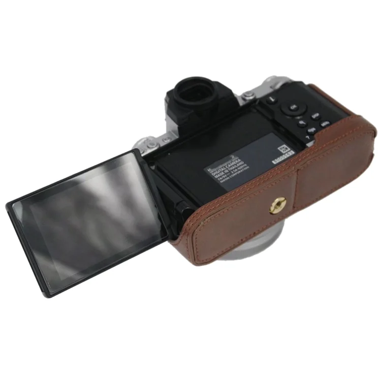 DCA5713_B4.webp 1/4 inch Thread PU Leather Camera Half Case Base for Nikon Z fc - Image 5