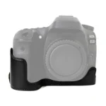 1/4 inch Thread PU Leather Camera Half Case Base for Canon EOS 80D / 70D