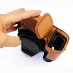 1/4 inch Thread PU Leather Camera Half Case Base for Canon EOS 80D / 70D - Image 4