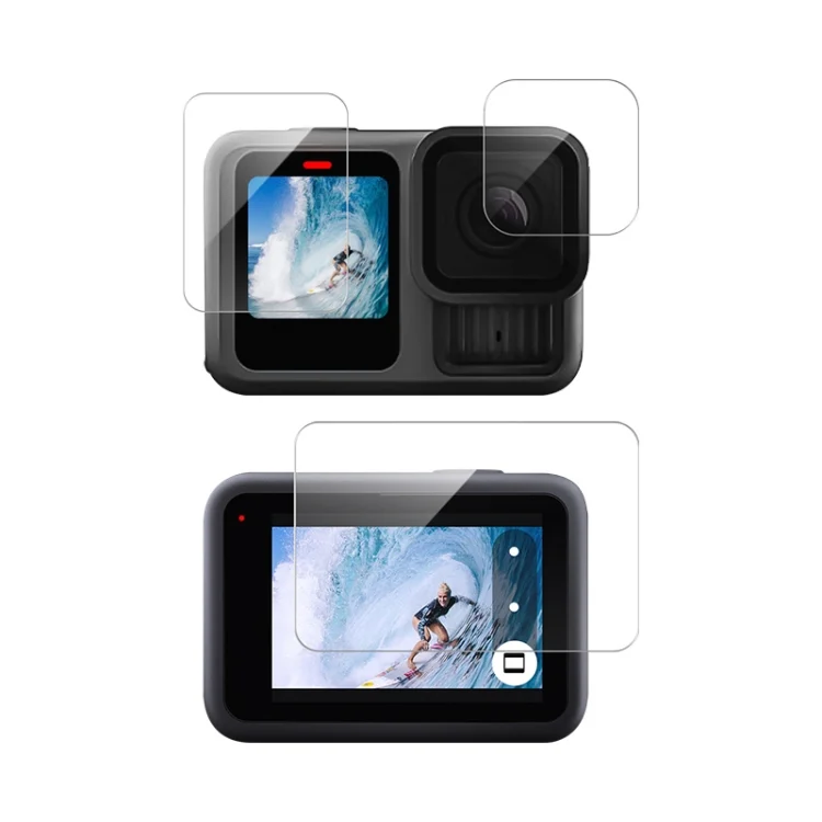 For GoPro HERO13 Black Lens and Front Back Screen 9H Tempered Glass Film