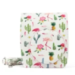 Flamingo Cactus Pattern PU Leather Protective Camera Case Bag For FUJIFILM Instax Mini90 Camera