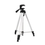 Live Broadcast Tripod 3-Section Folding Legs Aluminum Alloy Tripod Mount with U-Shape Three-Dimensional Tripod Head & Phone Clamp for DSLR & Digital Camera, Adjustable Height: 47.5-133cm - Image 2