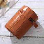 Small Lens Case Zippered PU Leather Pouch Box for DSLR Camera Lens, Size: 11x8x8cm - Image 3