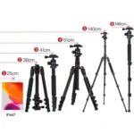 TRIOPO K2508S+B1S Adjustable Portable  Aluminum Alloy Tripod with Ball Head for SLR Camera - Image 2