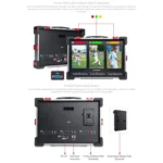 FEELWORLD PS101 Triple 10.1-inch Vertical Dispaly Carry-on Monitor High Brightness 1000nit Portable Protective Case - Image 14