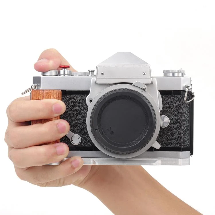 DCA7451_B4.webp Wooden Hand Grip Arca Quick Release Plate Aluminum Alloy Base for Nikon F / FTn / FT2 / FT3 - Image 5