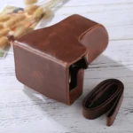 Full Body Camera PU Leather Case Bag with Strap for Canon EOS M6 (18-150mm Lens) - Image 4