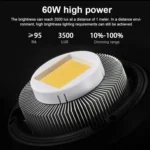TRIOPO EX-60W Studio Flash Built-in Dissipate Heat System with EX-60III LED Single Light - Image 10