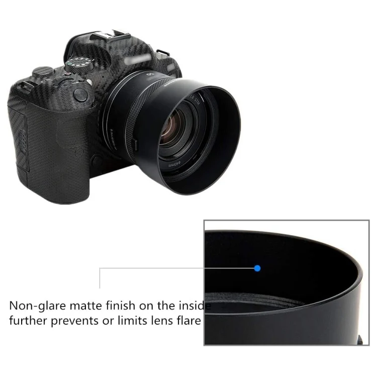 DCA8611_4.webp ES-65B Lens Hood Shade for Canon RF 50mm F1.8 STM Lens - Image 5