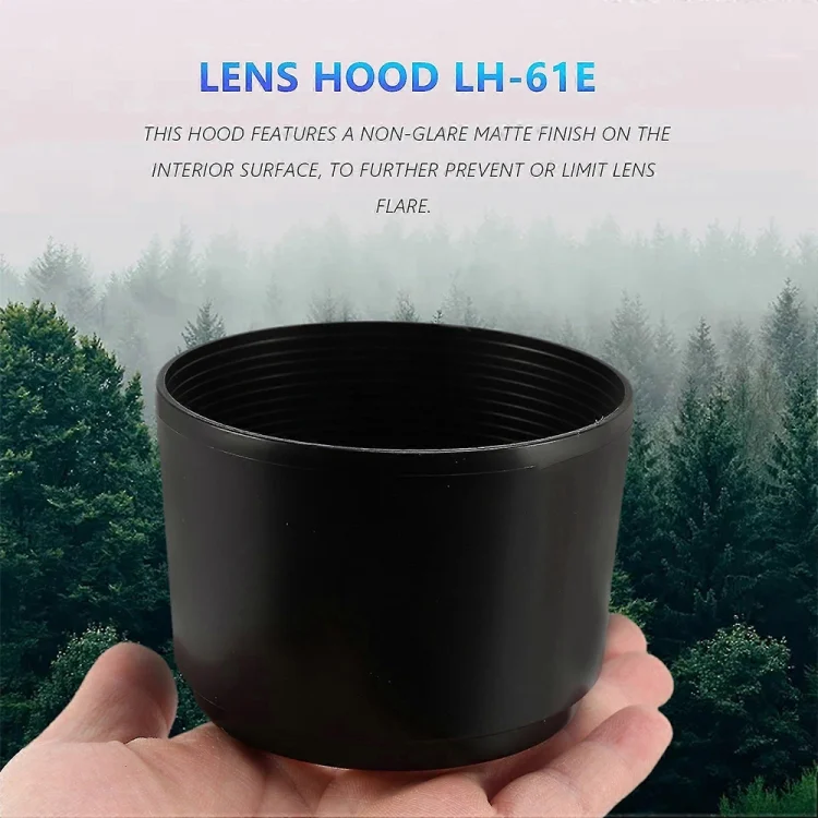 DCA8618_6.webp LH-61E Lens Hood Shade for Olympus ZUIKO DIGITAL ED 75-300mm F4-5.6 / ED 75-300mm F4.8-6.7 Lens - Image 7