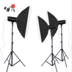TRIOPO Oubao TTR300W 60x90cm Studio Softbox + 2.8m Tripod Mount + 3x E27 150W Light Bulb Photography Lighting Set - Image 2