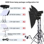 TRIOPO Oubao TTR300W 60x90cm Studio Softbox + 2.8m Tripod Mount + 3x E27 150W Light Bulb Photography Lighting Set - Image 4