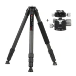 TRIOPO GS2808 Camcorder Photography No Axial Carbon Fiber Tripod Mount Holder with Ball Head, Load: 15KG - Image 2
