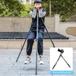 TRIOPO GS2808 Camcorder Photography No Axial Carbon Fiber Tripod Mount Holder with Ball Head, Load: 15KG - Image 12