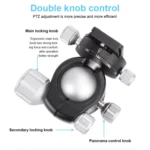 TRIOPO GS2808 Camcorder Photography No Axial Carbon Fiber Tripod Mount Holder with Ball Head, Load: 15KG - Image 5