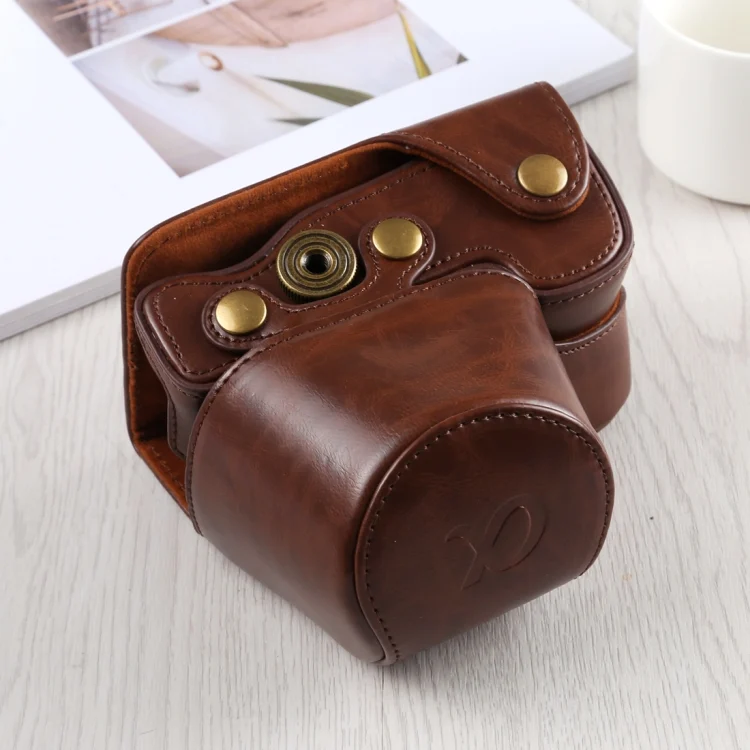 DCA8795C_3.webp Full Body Camera PU Leather Case Bag with Strap for Sony A6400 / ILCE-A6400 - Image 4