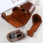 Full Body Camera PU Leather Case Bag with Strap for Sony A6400 / ILCE-A6400 - Image 5