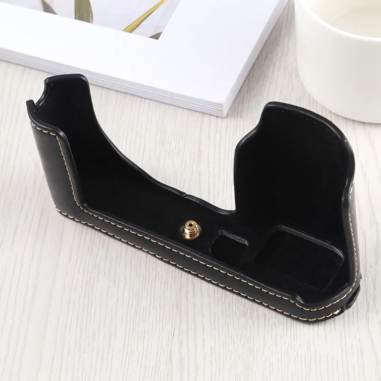 DCA8801B_2.webp 1/4 inch Thread PU Leather Camera Half Case Base for Leica TL (Typ 701) - Image 3