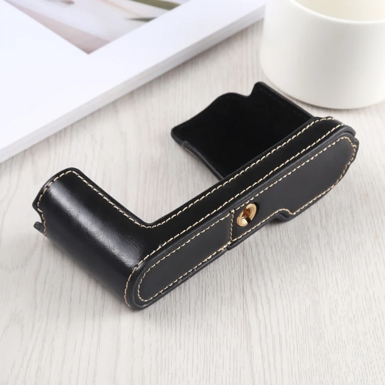 DCA8801B_3.webp 1/4 inch Thread PU Leather Camera Half Case Base for Leica TL (Typ 701) - Image 4