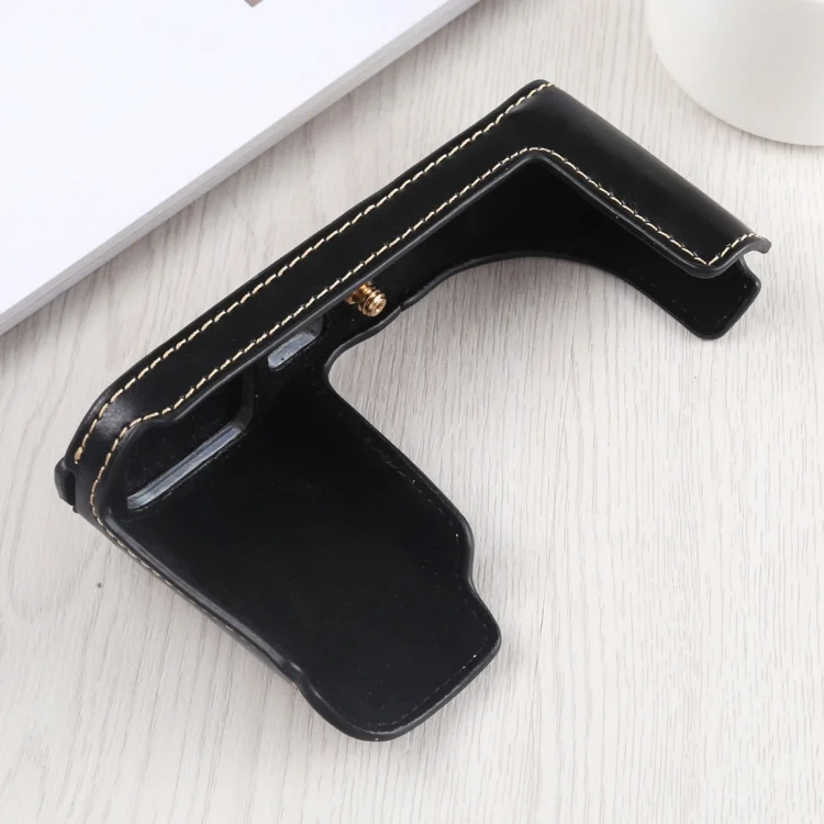 DCA8801B_4.webp 1/4 inch Thread PU Leather Camera Half Case Base for Leica TL (Typ 701) - Image 5
