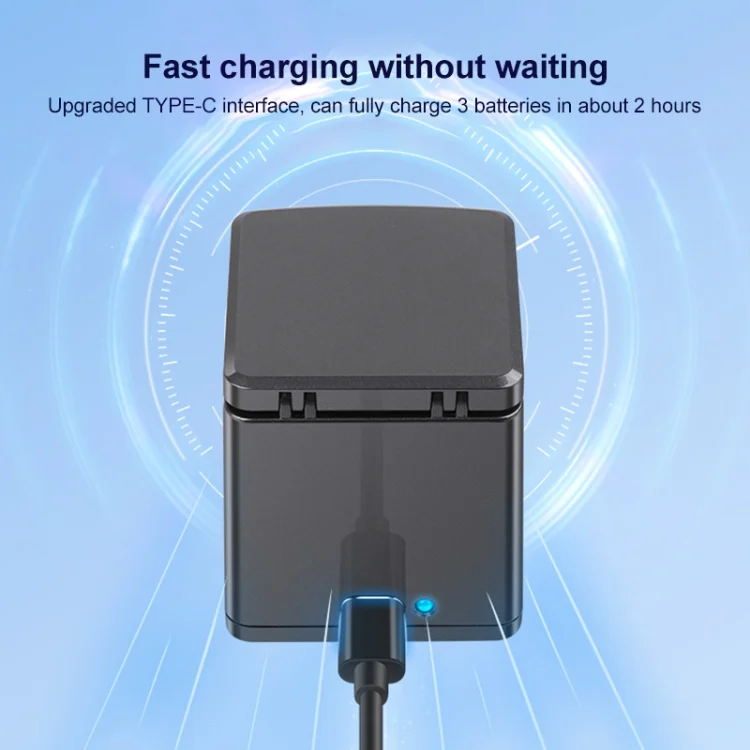 DCA9918B_3.webp For GoPro HERO13 Black 3-Battery Charging Box Storage Case - Image 4