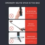 RUIGPRO One-piece Handheld Tripod Selfie Stick Telescopic Monopod Mount for GoPro, Insta360, DJI and Other Action Cameras - Image 14