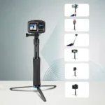 RUIGPRO One-piece Handheld Tripod Selfie Stick Telescopic Monopod Mount for GoPro, Insta360, DJI and Other Action Cameras - Image 4