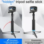 RUIGPRO One-piece Handheld Tripod Selfie Stick Telescopic Monopod Mount for GoPro, Insta360, DJI and Other Action Cameras - Image 6