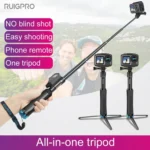 RUIGPRO One-piece Handheld Tripod Selfie Stick Telescopic Monopod Mount for GoPro, Insta360, DJI and Other Action Cameras - Image 7