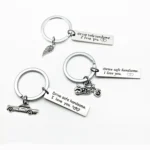 Creative Drive Safe Handsome Words Stainless Steel Keychain Key Rings - Image 4