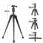 BEXIN MS03 Portable Aluminum Mini Travel Tripods for DSLR Camera Smart Mobile Phone - Image 3