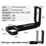 BEXIN A73 L-plate  Camera Vertical Clapper  for A7M3 A7III A7RIII Camera - Image 7
