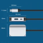 HW-6003 3 In 1 Type-C / USB-C to HDMI + PD + USB 3.0 Docking Station Adapter Converter - Image 2