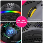 HXSJ T90 RGB Light Three-mode Wireless Gaming Mouse - Image 16