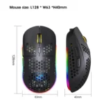 HXSJ T90 RGB Light Three-mode Wireless Gaming Mouse - Image 3